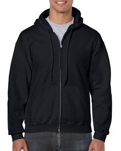 Gildan GI18600 - Heavy Blend Adult Hoodie Sweatshirt Met Volledige Rits Black