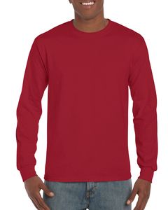 Gildan GD014 - Ultra Cotton™ adult t-shirt met lange mouw Cardinal Red