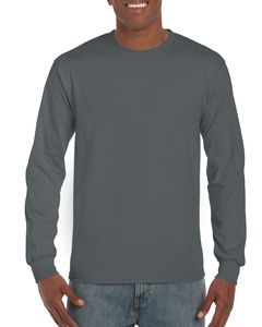 Gildan GD014 - Ultra Cotton™ adult t-shirt met lange mouw Charcoal