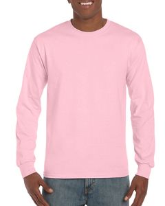 Gildan GD014 - Ultra Cotton™ adult t-shirt met lange mouw Light Pink