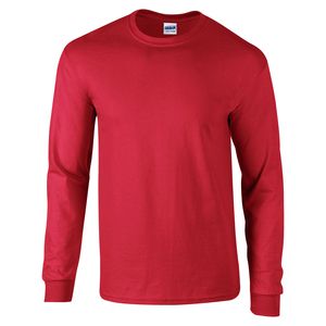 Gildan GD014 - Ultra Cotton™ adult t-shirt met lange mouw Red