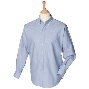 Henbury HB510 - Classic Oxford overhemd met Lange Mouw Blue