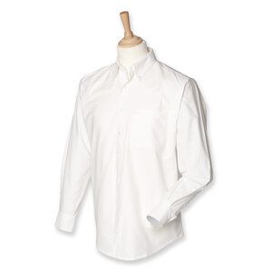 Henbury HB510 - Classic Oxford overhemd met Lange Mouw White