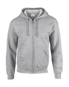 Gildan 18600 - Heavyweight Hoodie Sweatshirt met Volledige Rits Sport Grey