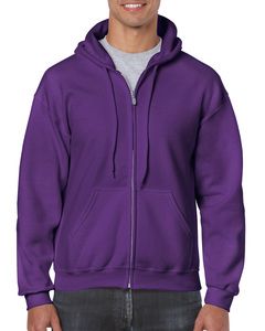 Gildan GI18600 - Heavy Blend Adult Hoodie Sweatshirt Met Volledige Rits Purple