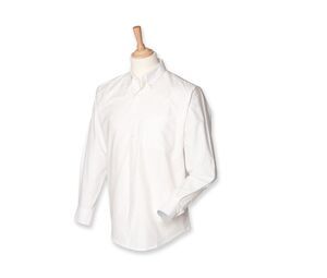 Henbury HY510 - Classic Oxford overhemd met Lange Mouw White