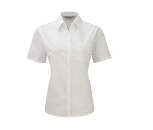 Russell Collection JZ35F - Dames Poplin Overhemd White