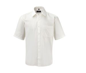 Russell Collection JZ937 - Katoenen Poplin Overhemd White