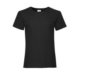 Fruit of the Loom SC229 - Meisjes valueweight t-shirt Black
