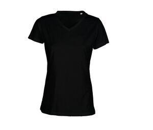 Zonder label SE634 - Geen label met V-hals t-shirt Black