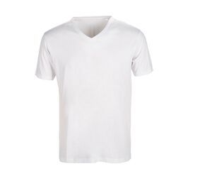 Zonder label SE683 - V-Hals T-Shirt Zonder Label White