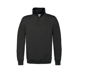 B&C BCID4 - ID.004 sweatshirt met ¼ rits Black