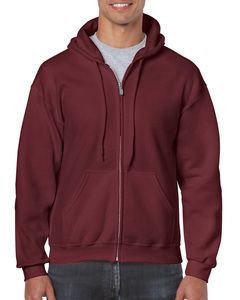 Gildan GN960 - Heavy Blend Adult Hoodie Sweatshirt Met Volledige Rits Maroon
