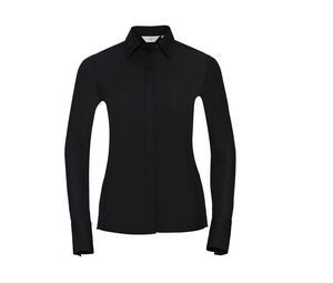 Russell Collection JZ60F - Lycra® Stretch Dames Overhemd Black