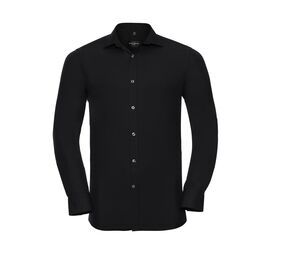 Russell Collection JZ960 - Lycra® Stretch Heren Overhemd Black