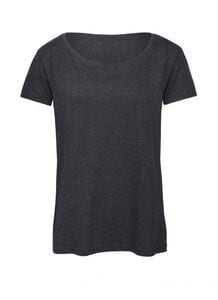 B&C BC056 - TW056 Tri-Blend Dames Heather Dark Grey