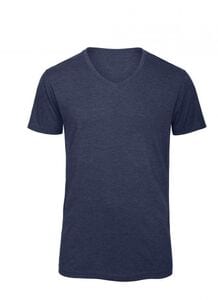 B&C BC057 - TM057 V Tri-Blend Heren Heather Navy