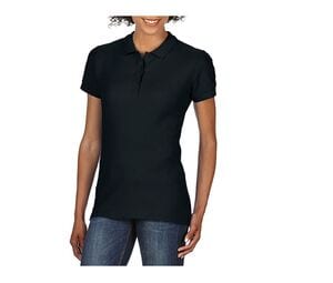 Gildan GN48L - Sofstyle Dubbele Pique Polo-Shirt Dames Black