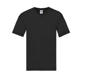 Fruit of the Loom SC224 - V-hals T-shirt Black