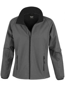 Result R231F - Core Dames Printbare Softshell Charcoal/Black