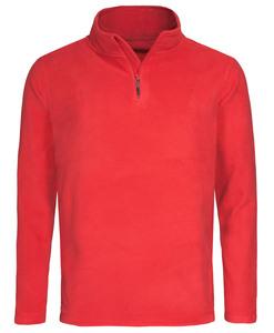 Stedman STE5020 - Fleece trui met een korte rits voor mannen Scarlet Red