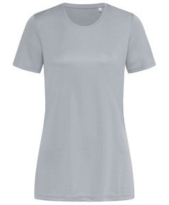 Stedman STE8100 - T-shirt met ronde hals voor vrouwen Interlock Active-Dry Silver Grey