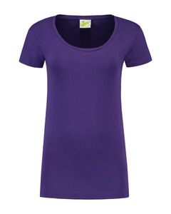 Lemon & Soda LEM1268 - T-shirt Crewneck katoen/elastiek voor haar Purple