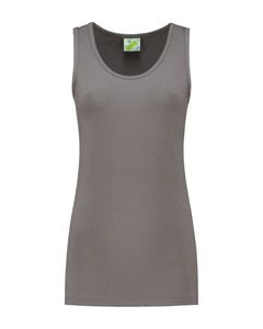 Lemon & Soda LEM1270 - Tanktop katoen/elastiek voor haar Pearl Grey