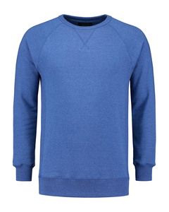 Lemon & Soda LEM3229 -  Zware trui Raglan Crewneck voor hem Royal Blue Heather