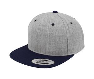 Flexfit 6089MT - Tweekleurige snapback pet Heather/ Navy