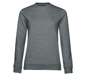 B&C BCW02W - Dames crewneck Heather Mid Grey