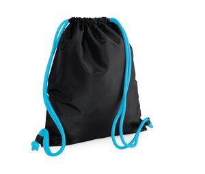Bag Base BG110 - Premium Gymtas Black/ Surf Blue