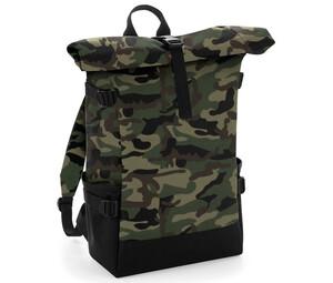 Bag Base BG858 - Kleurrijke rugzak met oprolbare flap Jungle Camo/ Black