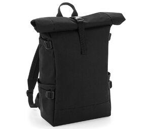 Bag Base BG858 - Kleurrijke rugzak met oprolbare flap Black / Black