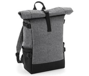 Bag Base BG858 - Kleurrijke rugzak met oprolbare flap Grey Marl/Black