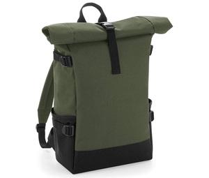 Bag Base BG858 - Kleurrijke rugzak met oprolbare flap Olive Green/Black