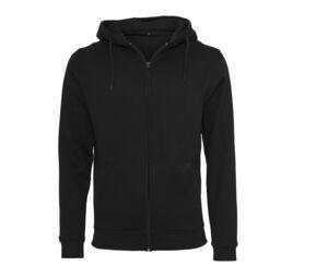 Build Your Brand BY012 - Zware hoodie met rits Black