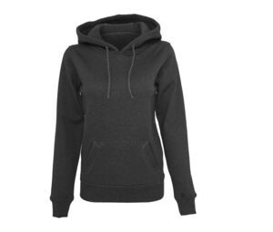 Build Your Brand BY026 - Zware dames hoodie Charcoal