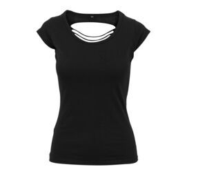 Build Your Brand BY035 - Dames shirt met open rug Black