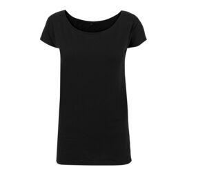 Build Your Brand BY039 - Dames T-shirt met wijde hals Black