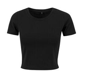 Build Your Brand BY042 - Dames T-shirt cropped Black