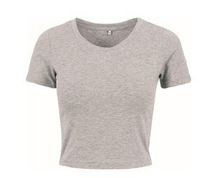 Build Your Brand BY042 - Dames T-shirt cropped Grey