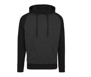 Build Your Brand BY077 - Raglan mouwen hoodie Charcoal/ Black