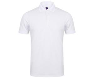 Henbury HY460 - Polo heren stretch polyester White