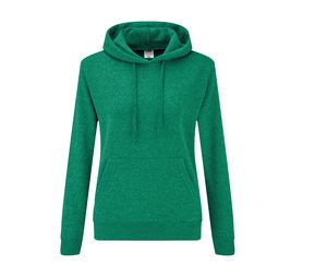 Fruit of the Loom SC269 - Dames Hoodie Sweater Retro Heather Green