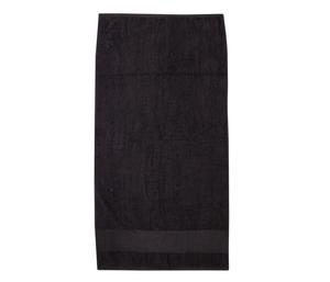 Towel city TC034 - Handdoek met lat Black