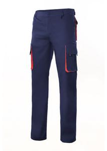 VELILLA V3004 - BROEK MULTI-POCKET TWEEKLEURIG Navy / Red