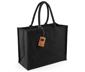 Westford mill WM407 - Classic jute shopper Black / Black