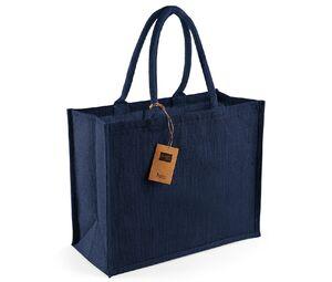 Westford mill WM407 - Classic jute shopper Navy / Navy