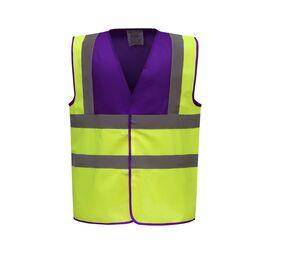 Yoko YK100 - High visibility 2 b&b vest kinderen (HVW100CH) Purple / Hi Vis Yellow